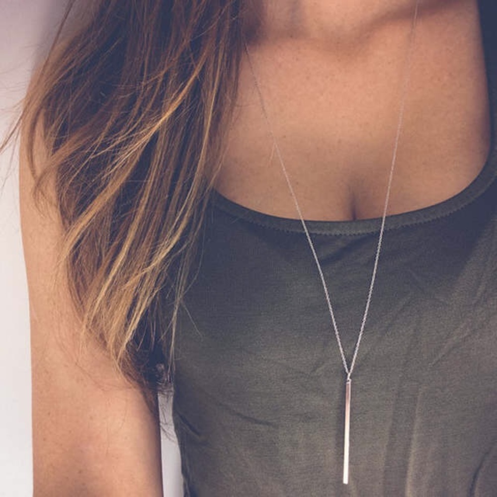Silver Bar Necklace
